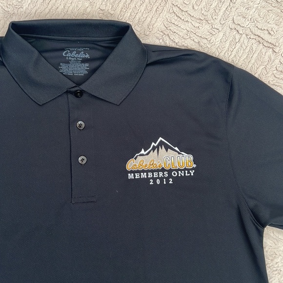 Cabela’s Club Members Only 2012 black polo shirt, new with tags, Size Large - Picture 10 of 16
